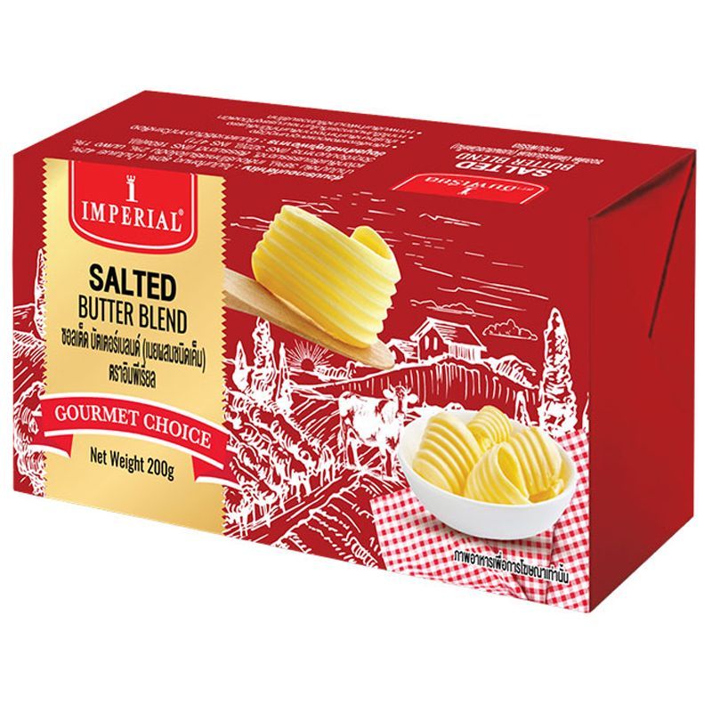 อิมพีเรียลบัตเตอร์เบลนด์เค็ม 200กรัม Imperial Salted Butter Blend 200g. [หมายเลขบาร์โค้ด 8850332112115 ]