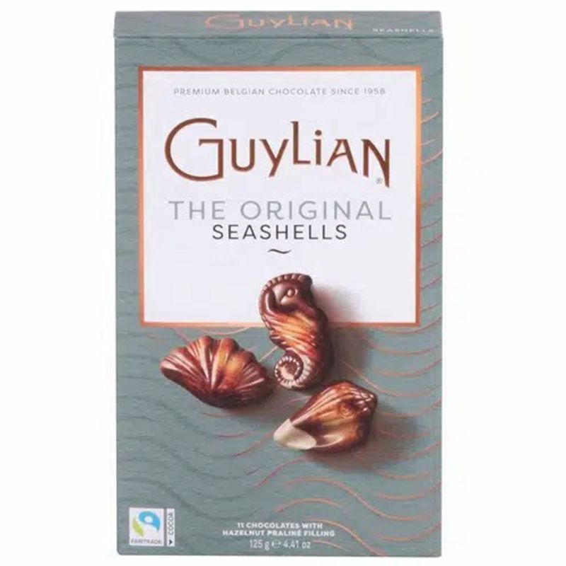 กีเลี่ยนช็อกโกแลตรูปหอย 125กรัม Guylian Chocolate 125g. [หมายเลขบาร์โค้ด 5410976170129 ]