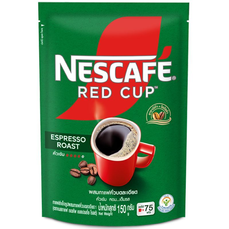 เนสกาแฟเรดคัพเอสเปรสโซโรสต์กาแฟสำเร็จรูปผสมกาแฟคั่วบดละเอียด 320ก Nescafe Red Cup Espresso 320g [8850124079718 ]