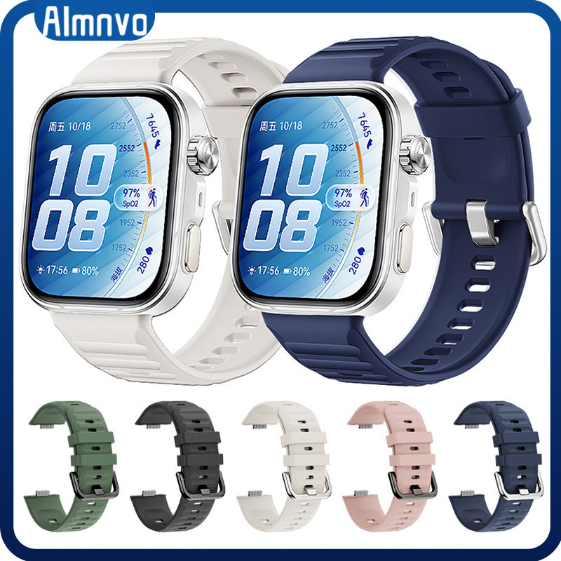 สายรัดข้อมือซิลิโคนเดิมสำหรับนาฬิกา for Smartwatch Huawei Fit 5/5Pro / 4/4 Pro / 3 สายรัดข้อมือแบบปรับได้