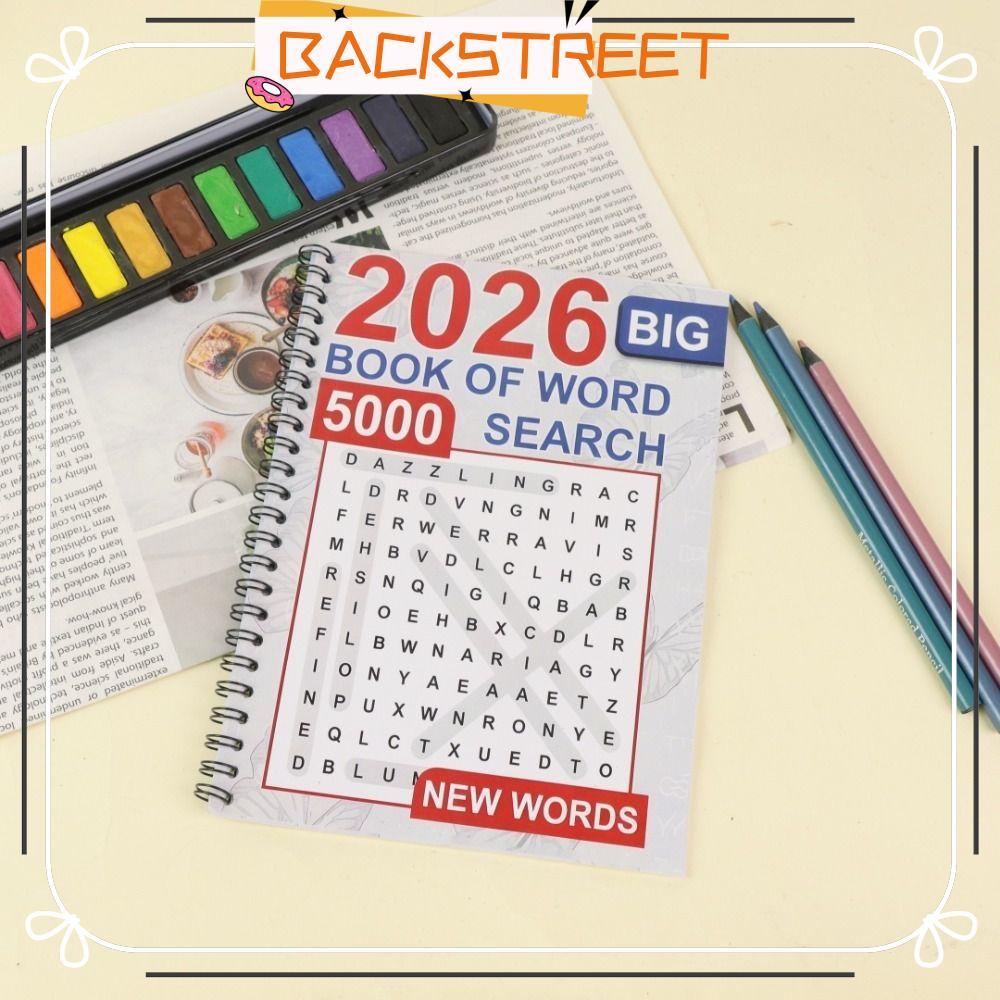 BACKSTAGE Word Search Puzzle Book, Stress Relief Large Print Big Book of Word Search, Educational Mi