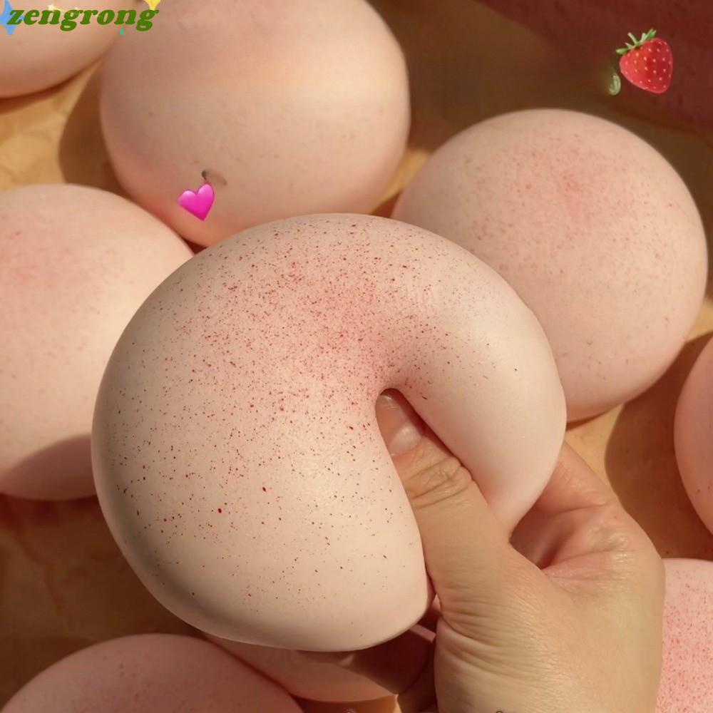 ZENGRONG ของเล่นบีบขนมปังจําลอง, รูปร่าง Bun Soft Slow Rising ของเล่น, ฟื้นตัวช้า Moist Feeling Stra
