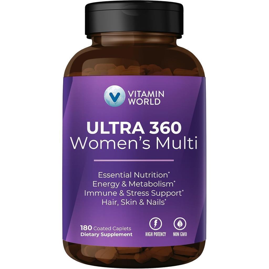 Vitamin World Ultra 360 Multivitamin for Women, วิตามินรวมสําหรับผู้หญิงพร้อมสมุนไพรและคอลลาเจนสําหร