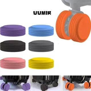 UUMIR ปลอกหุ้มล้อกระเป๋าเดินทาง ซิลิโคน ลดเสียงรบกวน แบบพกพา กันลื่น ดูดซับแรงกระแทก