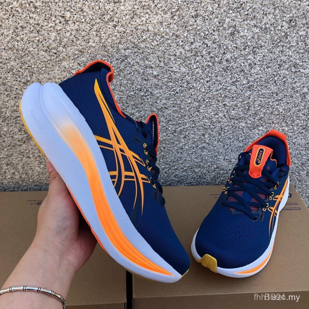 W7OQ 2026 GEL-NIMBUS 28 Shock Absorption Breathable Low-Top ผู้ชายและผู้หญิงรองเท้าวิ่ง