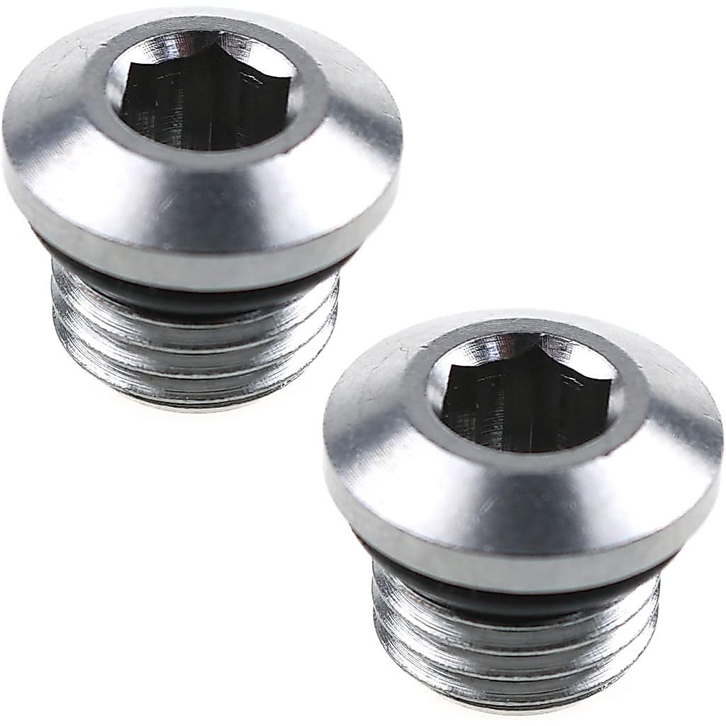 E-outside Low Pressure Port Plug 2PCS First Stage 3/8-24 Stainless Steel Scuba Diving Regulator with