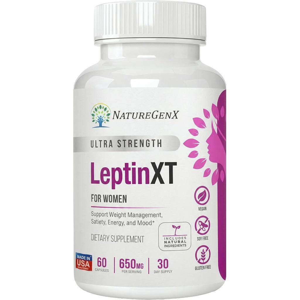 NatureGenX Leptin XT Ladies พลังพิเศษ | Leptin Resist ลดน้ําหนักและการจัดการ, ตัวยับยั้งการใช้งาน, บ