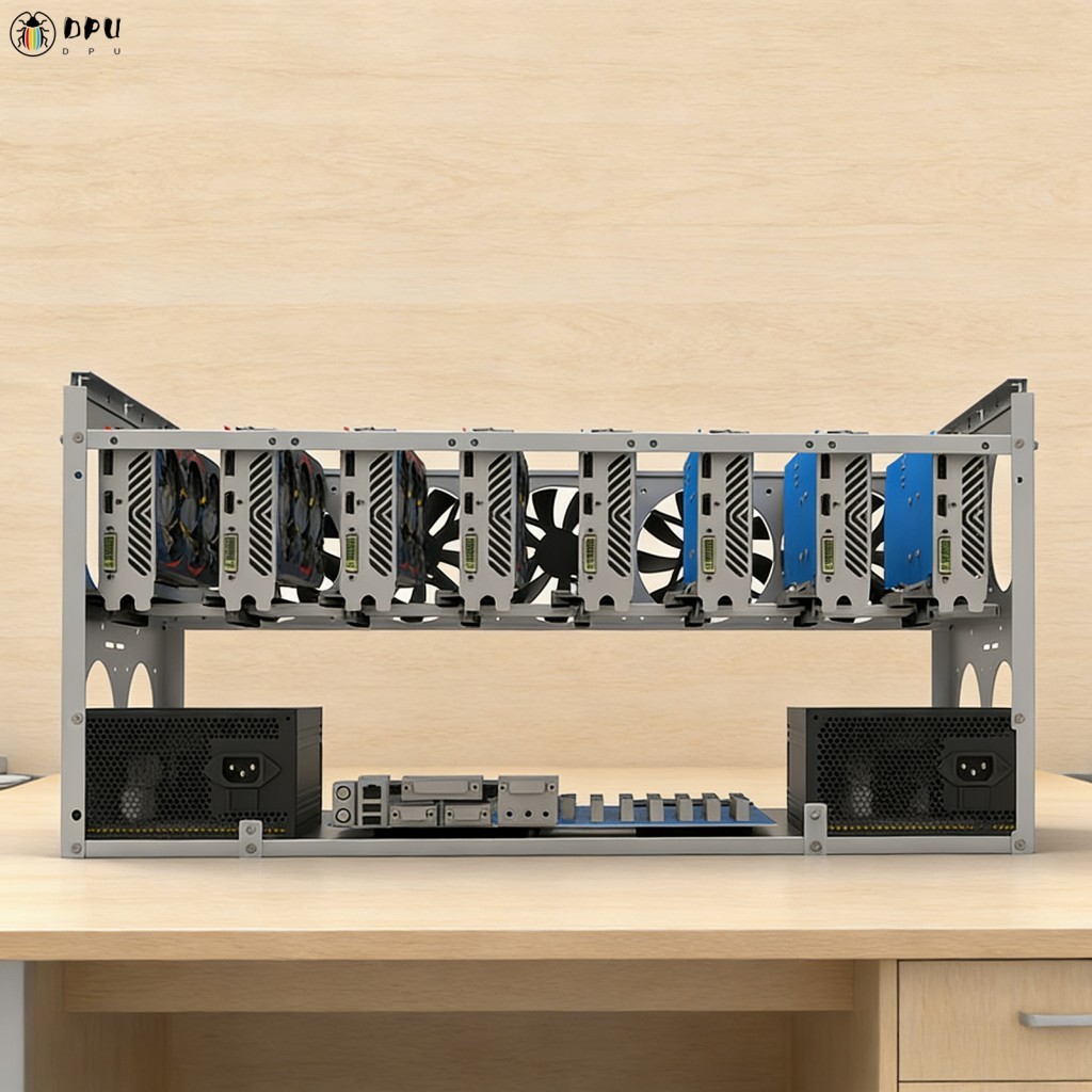 AI Multi-GPU Server Rack 6/8/10 GPU การกําหนดค่าแหล่งจ่ายไฟคู่เปิดกรอบออกแบบสําหรับคอมพิวเตอร์ประสิท