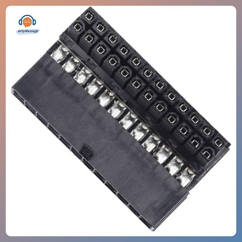 AFl ATX 24Pin 90 องศา 24 พินถึง 24pin ปลั๊กอะแดปเตอร์เมนบอร์ดเมนบอร์ดตัวเชื่อมต่อไฟ Modular สําหรับส