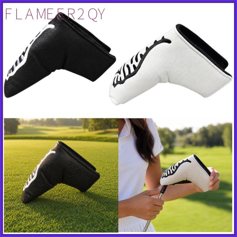 [เปลวไฟ2qy] ฝาครอบหัวพัตเตอร์กอล์ฟหนัง PU นุ่มฝาครอบคลับไม้ไดร์เวอร์ Headcover ปิดเหนียวกันกระแทกเหมาะสําหรับ Home Storage