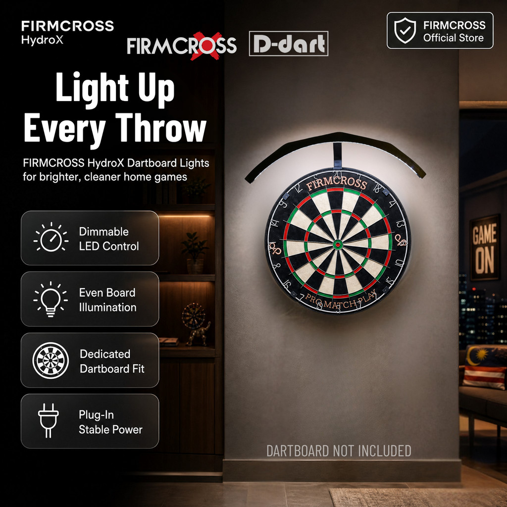 FIRMCROSS Dartboard Lighting Hydrox Lampu Dart ไฟ LED บอร์ดหรี่แสงได้