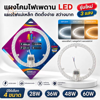แผงไฟแม่เหล็ก โคมไฟเพดานสวยๆแผงไฟ ไฟเพดานLED ขนาด 28วัตต์/36วัตต์/48วัตต์ แผงไฟพดาน LED กลม