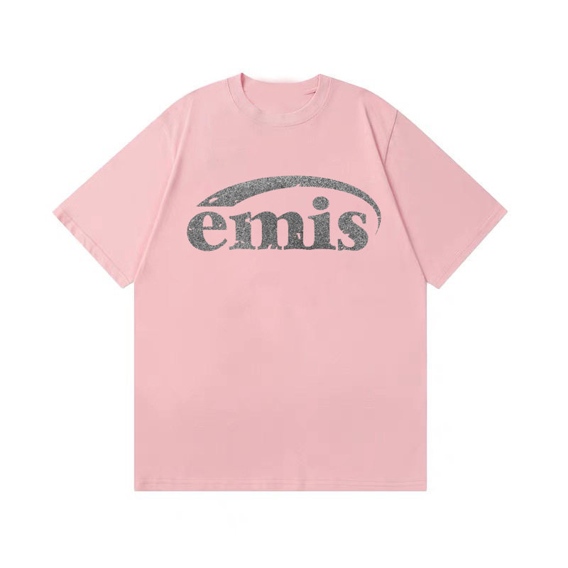 Niche Emis พิมพ์ Xu Mengjie เดียวกันแขนสั้นเสื้อยืดผู้หญิงอินเทรนด์แบรนด์ผ้าฝ้ายแท้รอบคอครึ่งแขนด้าน