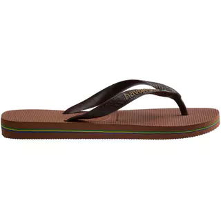 HAVAIANAS รองเท้าแตะ Brasil Logo Flip Flops BROWN 411085028153U_F5BRXX