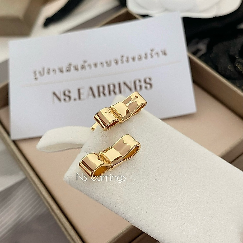 NS.EARRINGS | NS0825 - Eternal Gold Bow earrings - Yellow gold