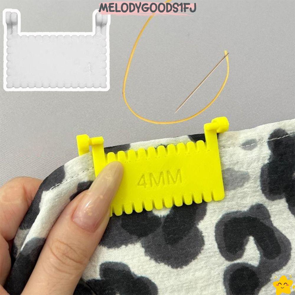 MELODYGOODS1FJ ขอบเย็บล็อคจักรเย็บผ้า,ตะเข็บ Finishing Quilting Hemming เข็มเครื่องมือวัด,ลื่น 1.5/2/3/4/5 มม.เข็มวัด DIY เย็บ Aid เครื่องมือ