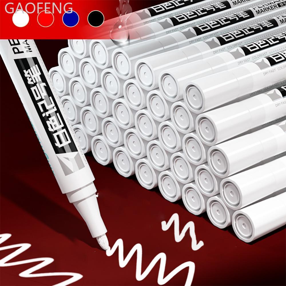 GAOFENG 1 PC สีขาวสีดําสีแดง Marker ปากกา 2.0 มม.มันกันน้ําปากกาสีสําหรับขนสัตว์ Canva ยางแก้ว Rock 