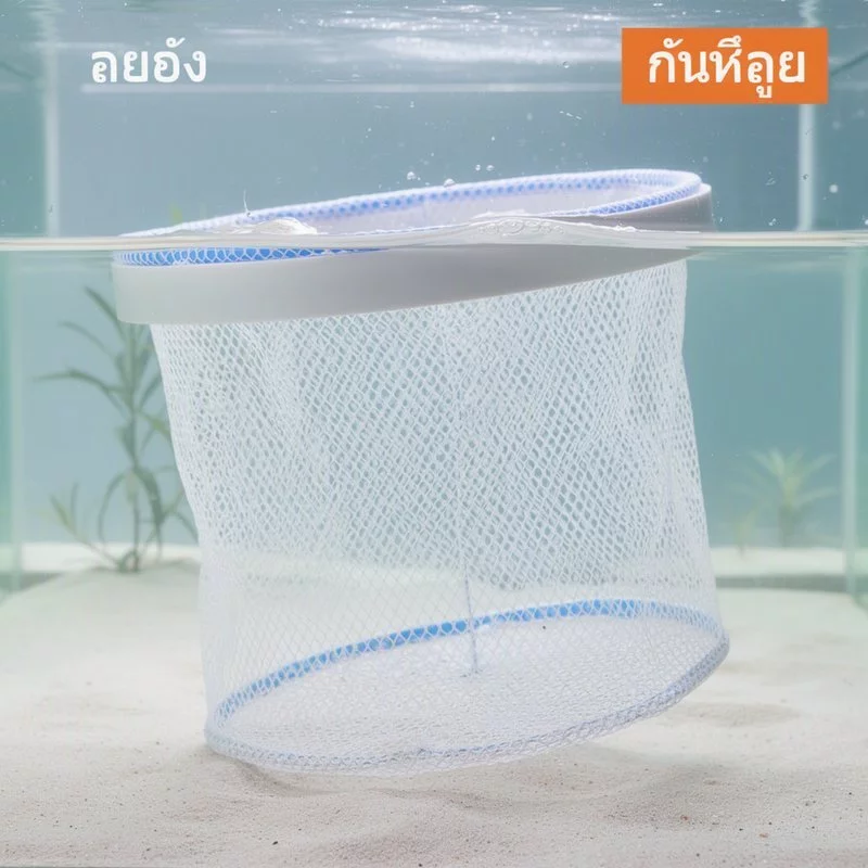 ตาข่ายฟักไข่ปลา ตู้เพาะลูกปลาลอยน้ำ ตาข่ายละเอียด แยกลูกปลา thumbnail 5