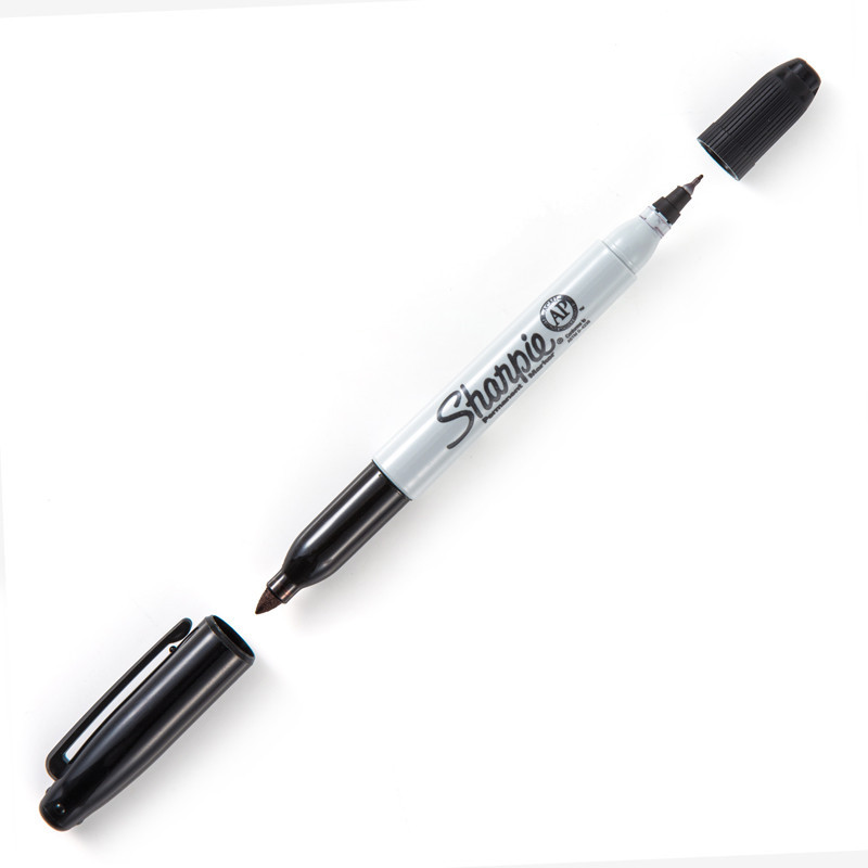 SHARPIE ปากกามาร์คเกอร์ 2 หัว รุ่น Twin Tip สีดำ