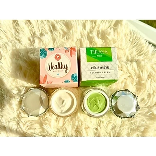 สลายฝ้า หน้าเนียนใส 👍 จุดด่างดำลดลง สิวหาย ผิวกระชับขาวใสขึ้น🔥 #NightCream Wealthy + ครีมสาหร่าย TIRAYA รับสมัครตัวแทน