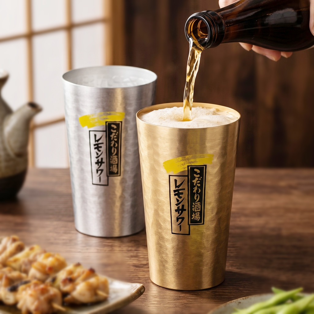 SUNTORY แก้วไวน์แก้วเบียร์แก้วไวน์อลูมิเนียม Izakaya Ultra Light Glass