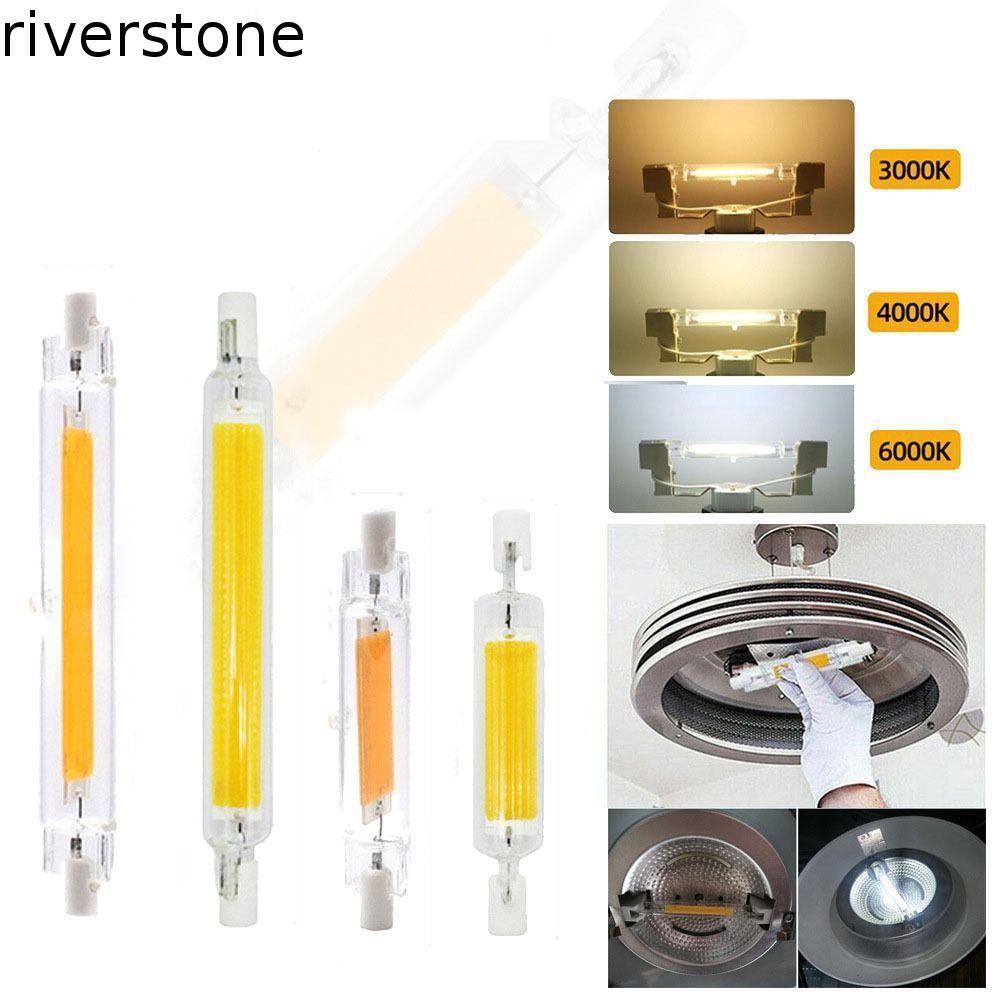 RIVERSTONE COB Tube Bulb, 110v/220v Dimmable R7S Lamp Tube, Small Replacement 360 Glow Home