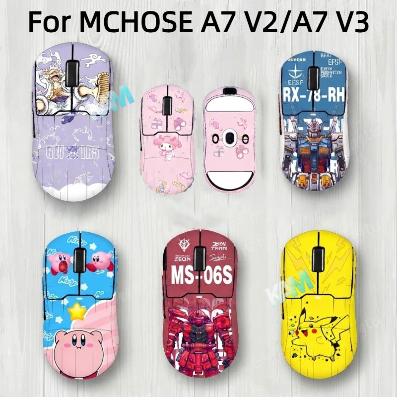 [Kam] สติกเกอร์ตกแต่งเมาส์ลายการ์ตูนน่ารัก DIY สำหรับเมาส์ MCHOSE MCHOSE A7 V2/A7 V3 ฟิล์มกันลื่นป้อ