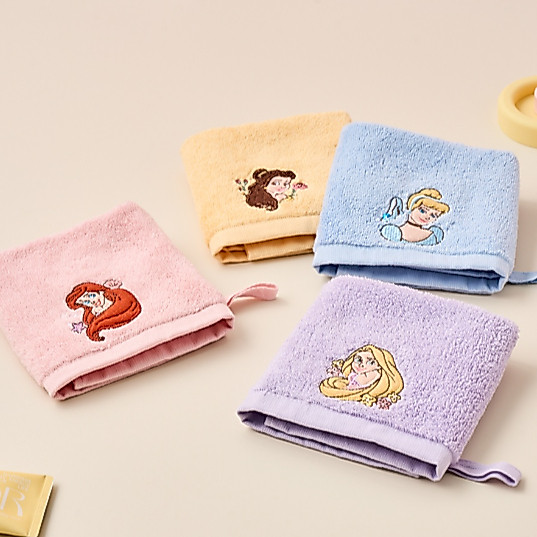 [MODERN HOUSE] Disney Princess Premium Cotton Hand Towel 4P Set