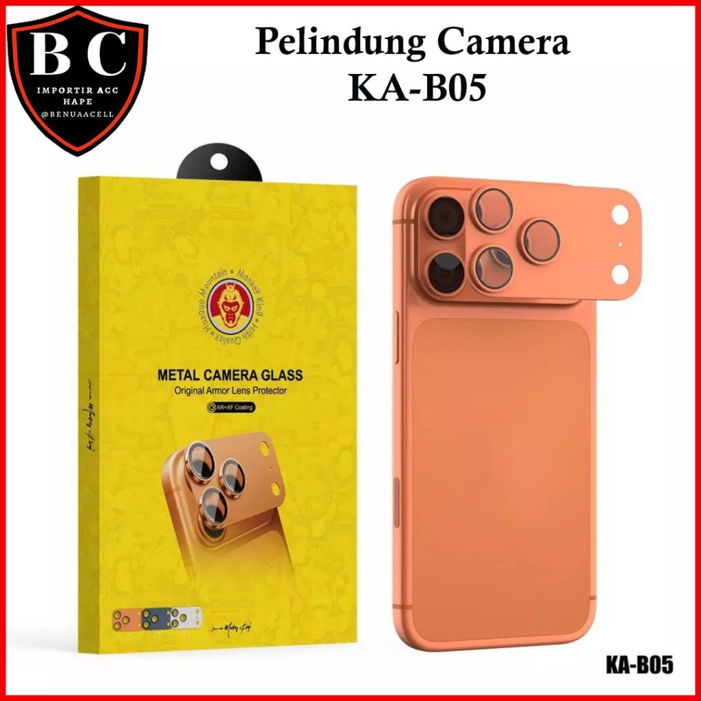 KA-B05 MONKEY KING METAL CAMERA LENS PROTECTOR สําหรับ IPHONE 17 PRO MAX - BC88