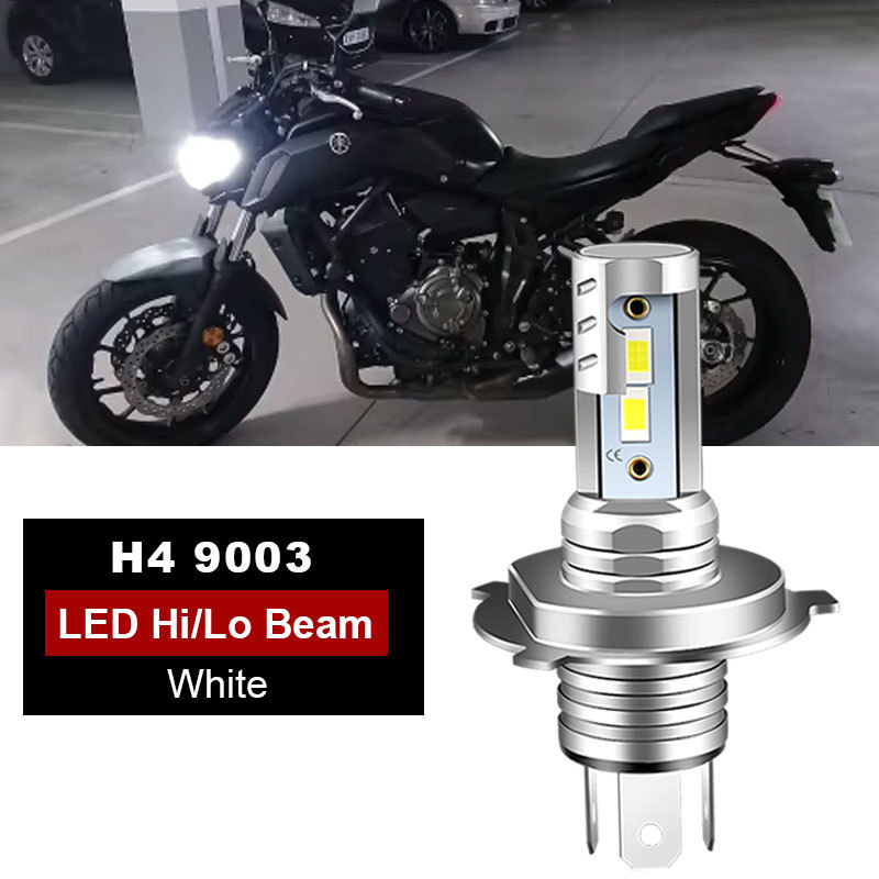 1PC H4 H1S 9003 รถจักรยานยนต์ LED ไฟหน้าสําหรับ Yamaha MT07 MT03 MT09 สูง Low Beam หลอดไฟ Super Brig