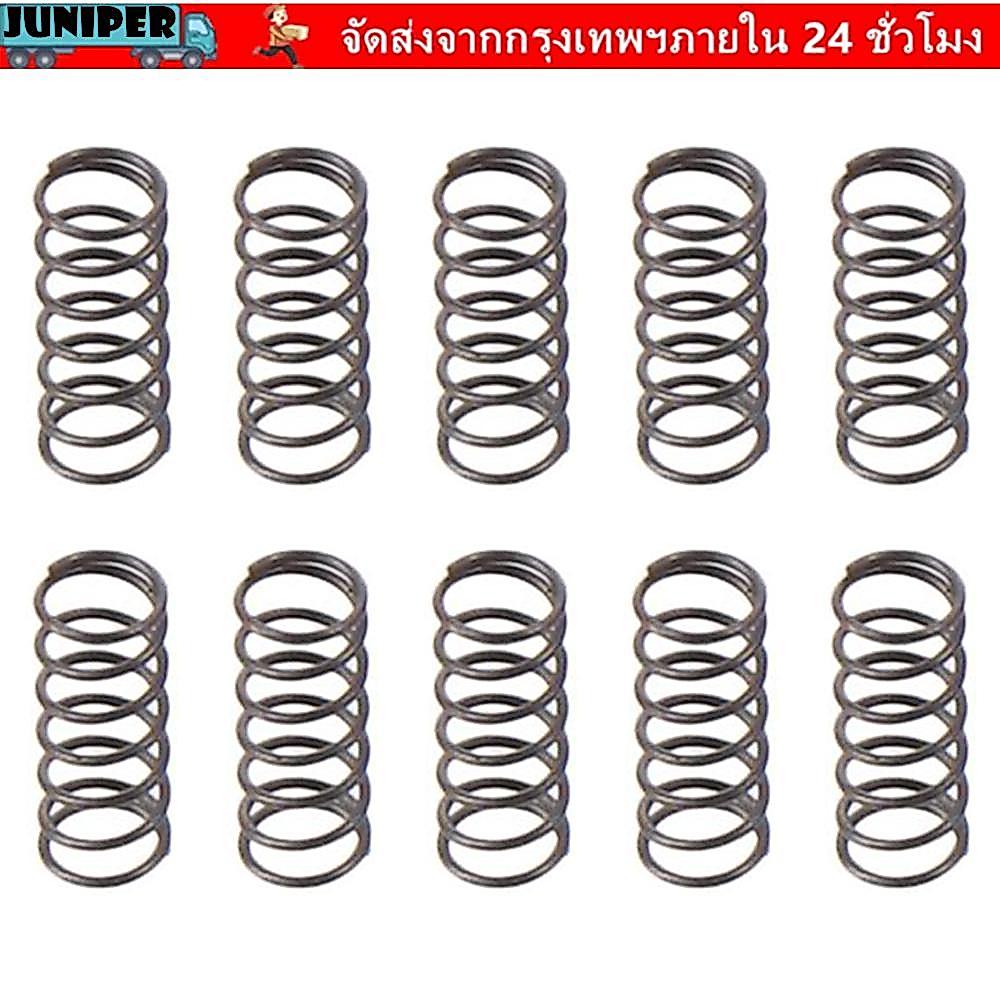 JUNIPER 10 ชิ้นสปริงบีบอัด, สแตนเลสเงิน Telescopic Spring, ทนทาน 0.4*4*10 มม.ขยายสปริงบีบอัด Shop แล