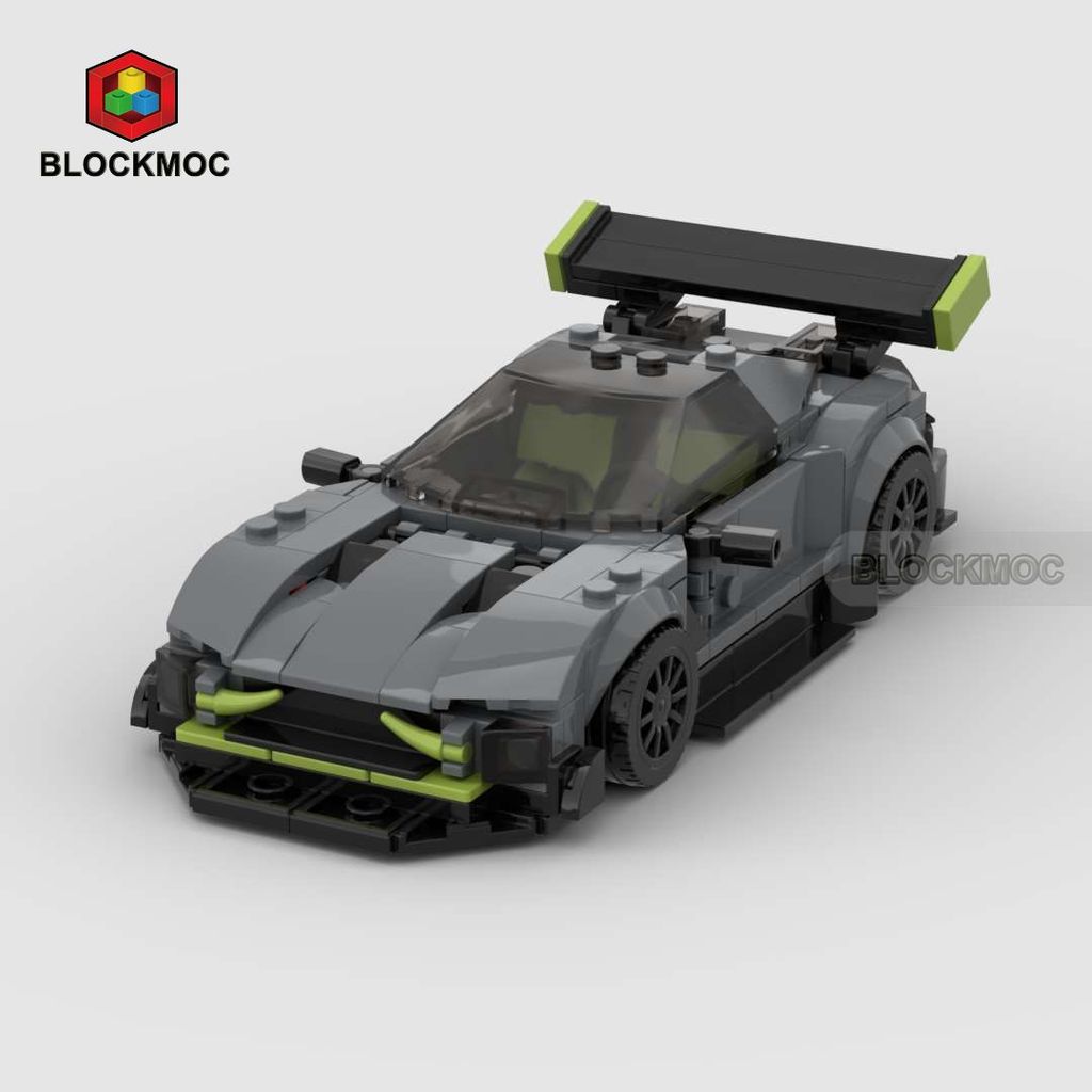 MOC Building Blocks ใช้งานร่วมกับ Lego Aston Martin Vantage GT3 ประกอบของเล่นโมเดลรถ07141110 QX1W