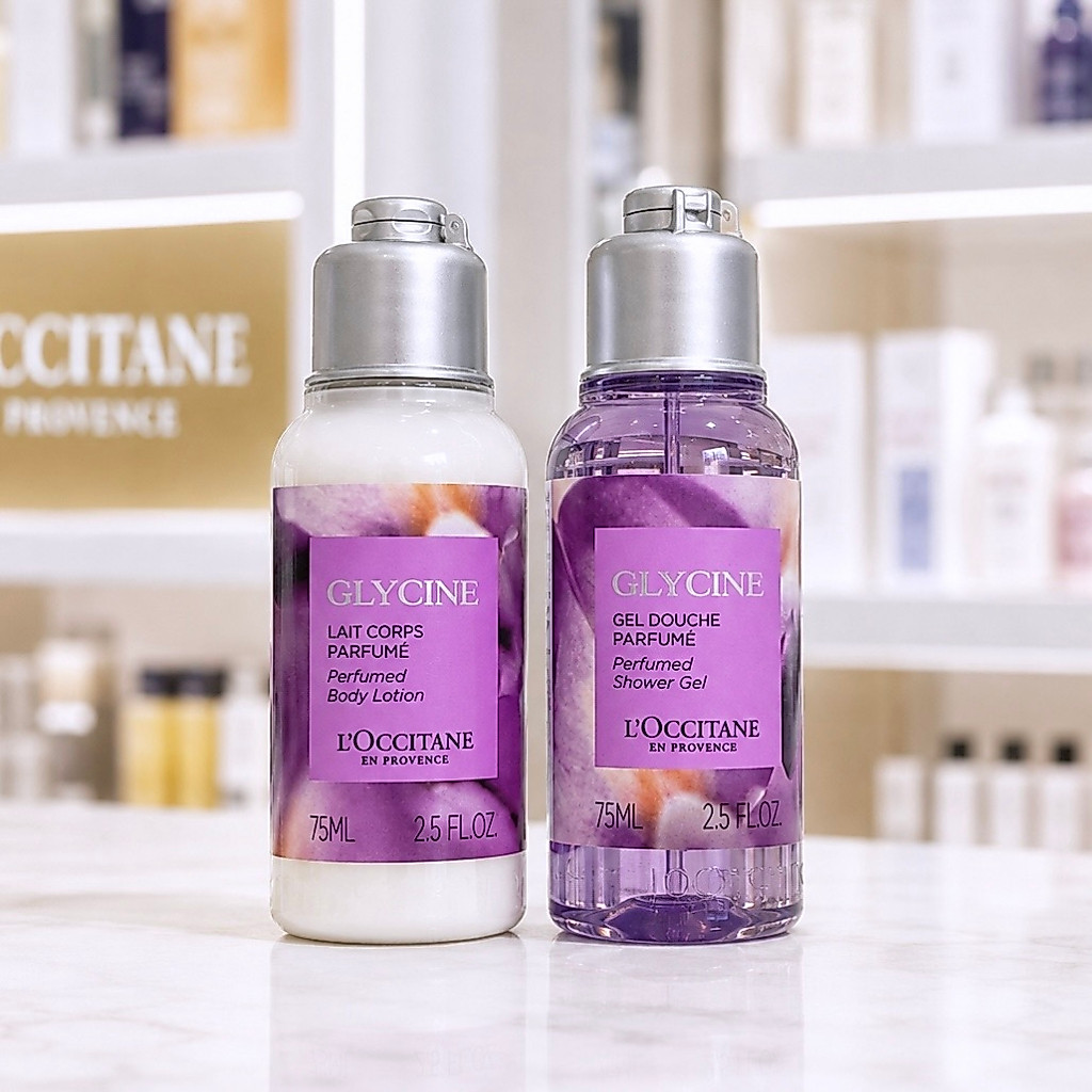 L'Occitane Glycine (Wisteria) Body Lotion / Shower Gel ขนาด 75ml