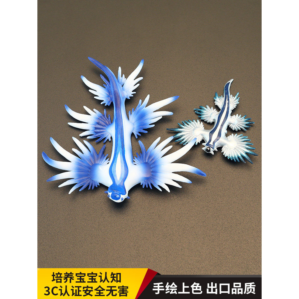 เด็กของแข็งจําลองสัตว์ทะเลของเล่นรุ่น Atlantic Sea God Sea Slug Blue Dragon ความรู้ความเข้าใจของขวัญ