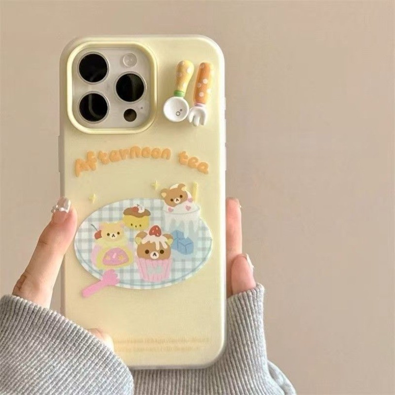 ขนมหมีน่ารักสร้างสรรค์ iPhone 17 16 15 14 13 12 11 Pro Max X Xr Xs Max