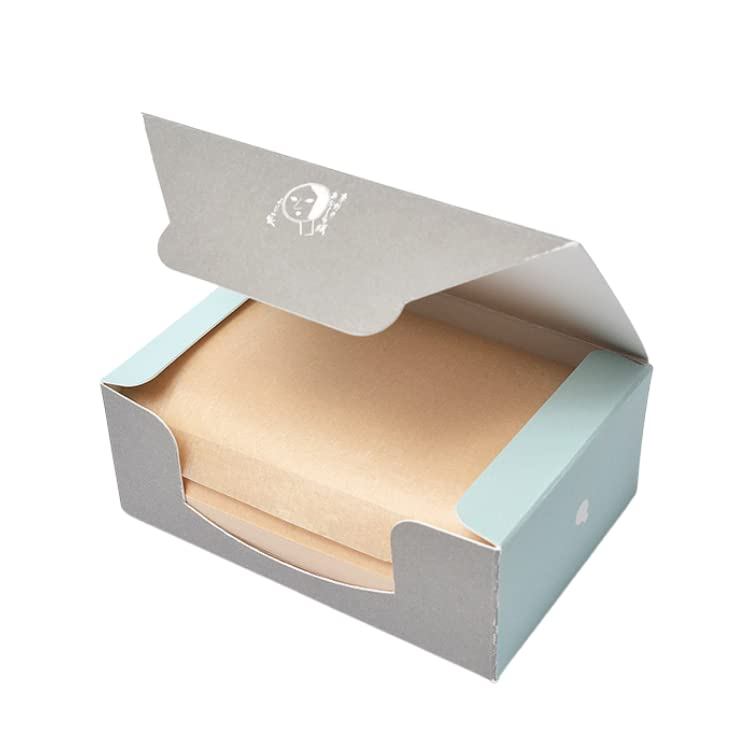 กระดาษซับมัน - Yojiya กระดาษซับมันญี่ปุ่น HAKO สีเทา 200 แผ่น Oil Blotting Paper กระดาษวาชิ สำหรับซั