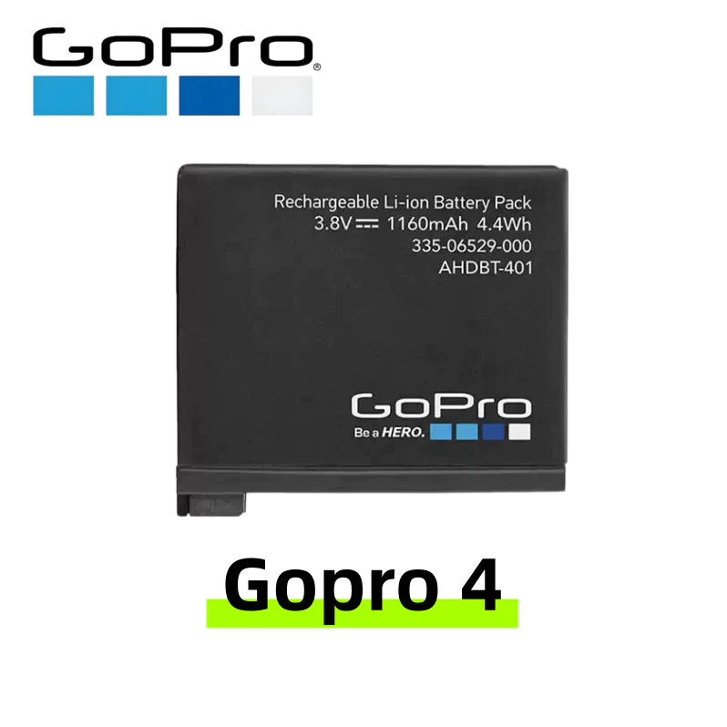แบตเตอรี่สำหรับแบตเตอรี่ 4 ก้อนใหม่ (Gopro 4 Black / Silver battery) AHDBT-401 ดับเบิ้ล usb ชาร์จ GoPro Hero 4