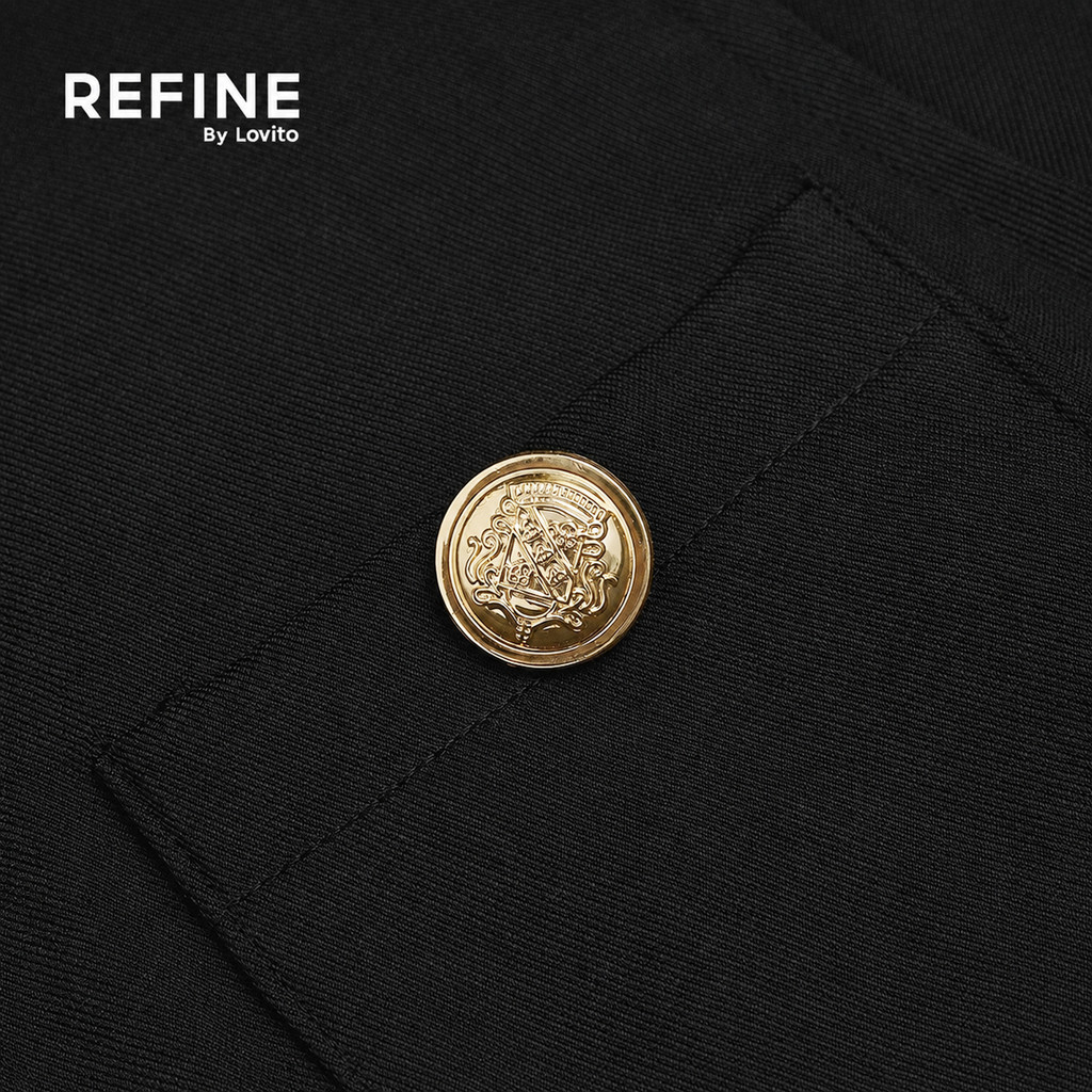 (Refine by Lovito)เดรสทำงาน ผ้าชิฟฟอน เทียมสองชั้น ต่อผ้า มีกระเป๋า เดรสผู้หญิง ฤดูใบไม้ผลิ-ฤดูร้อน DRR42P1D047 — صورة 2