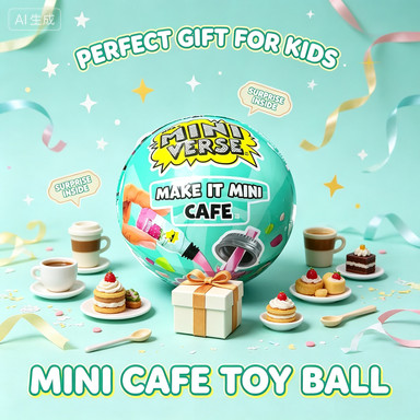 Miniverse Make It Mini Cafe Series 6 คลื่นล่าสุด, มินิของสะสม - บรรจุภัณฑ์ตาบอด, เล่นเรซิน, อาหารจํา