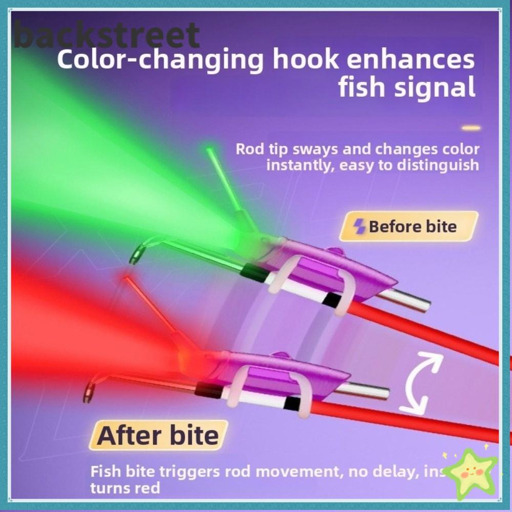 BACKSTAGEREETDV Fishing Pole Bite Alarm, Bite Alarm ไฟ LED Angling LED Alert Light, 2026 Alert Light