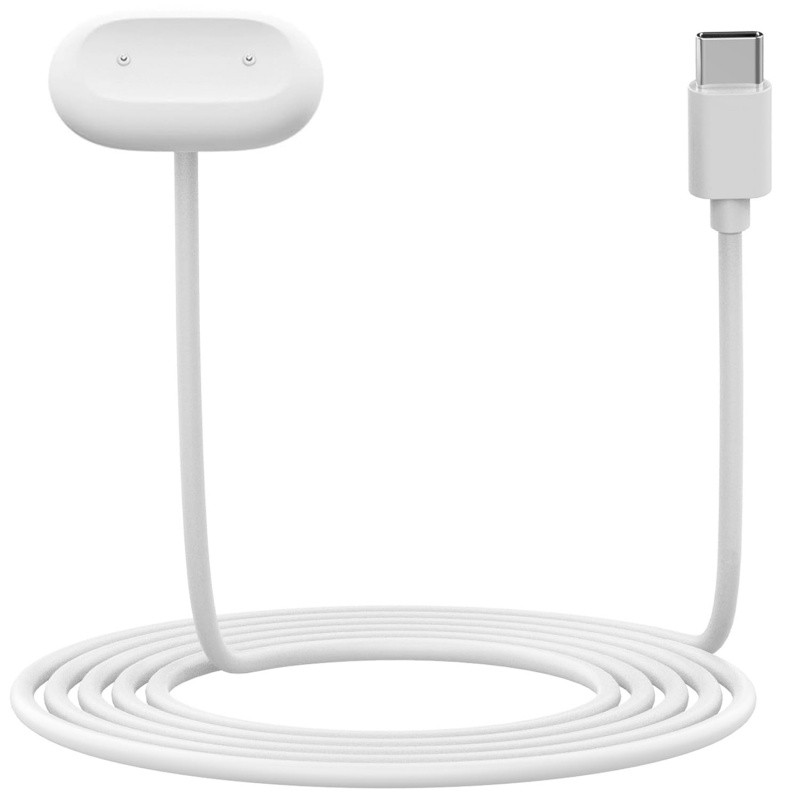 เครื่องชาร์จสําหรับ Google Fitbit Air Screenless กิจกรรม Tracker (สีขาว), เปลี่ยนสายชาร์จ USB-C แม่เหล็กพร้อมสายไฟ 3.3 ฟุต/1 เมตรสําหรับ Fitbit Air