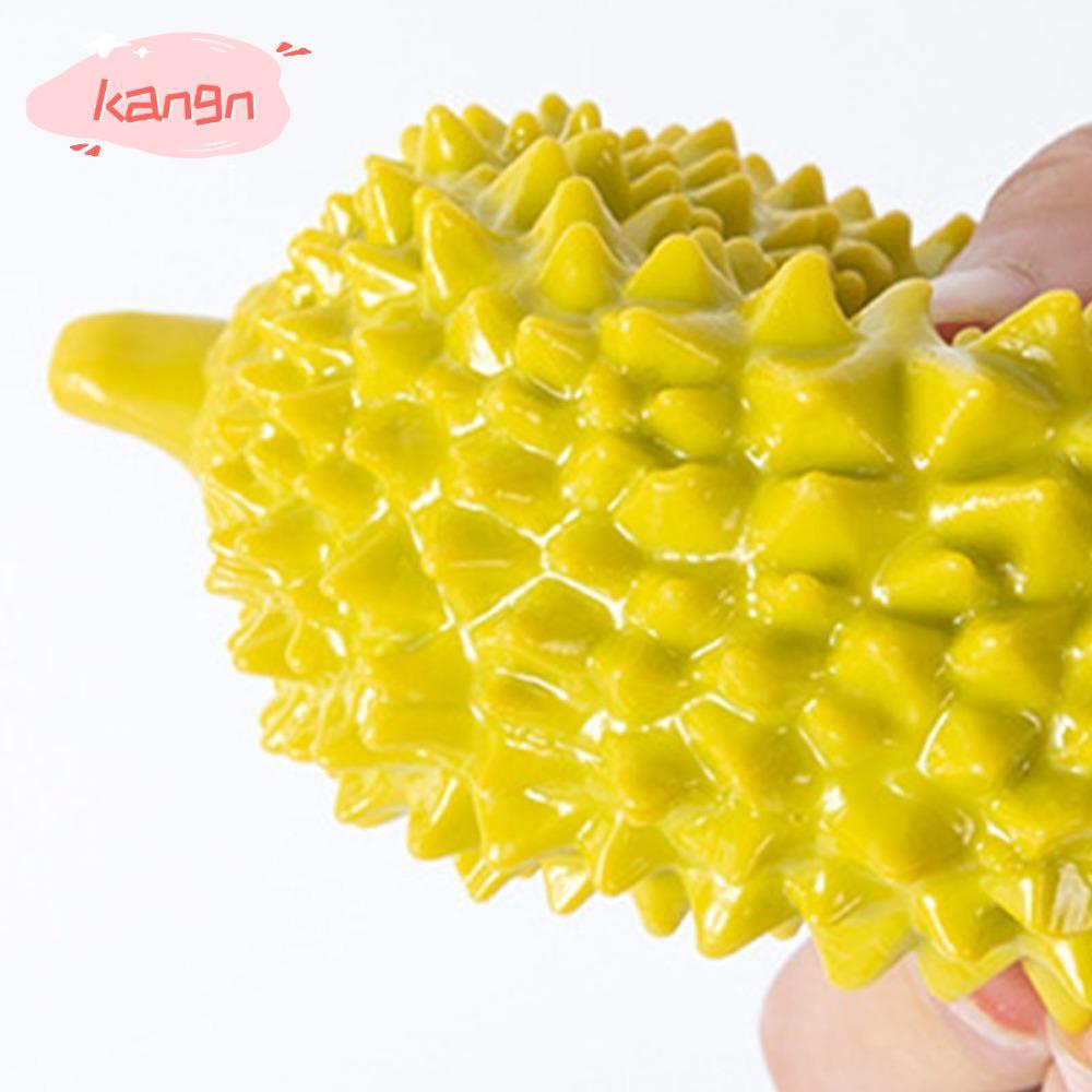 KANGN Durian Chew Toy, Soft TPR Spky Outline Squeaky ของเล่นสุนัข,ทําความสะอาดง่ายยืดหยุ่นเนื้อโทนสี