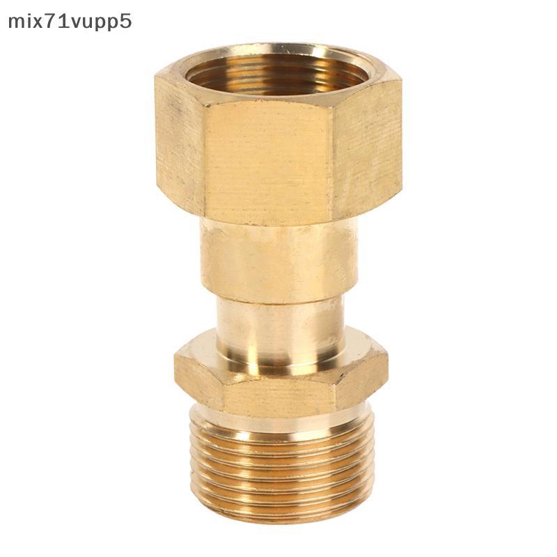 M22 mix71vu แรงดันสูงทองเหลือง14มม. ข้อต่อเชื่อมท่อข้อต่อแบบหมุนเกลียวข้อต่อท่อหมุน360องศา