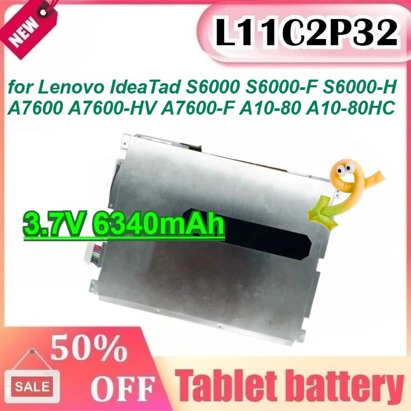 L11C2P32 3.7V 6340MAhแบตเตอรี่สําหรับLenovo IdeaTad S6000 S6000-F S6000-H A7600 A7600-HV A7600-F A10