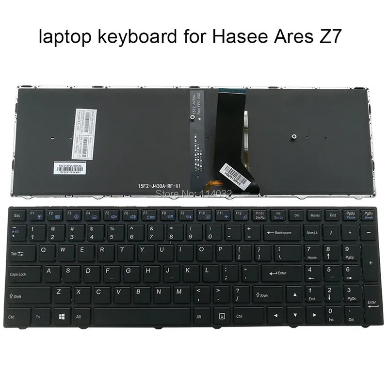 US รัสเซีย Backlight คีย์บอร์ดสําหรับ Hasee K680E สําหรับ Clevo N250 N251 N750BU CVM15F23USJ430A 6-8
