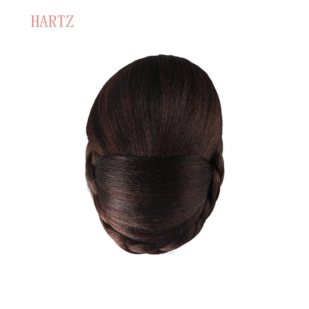 HARTZ ผมปลอม Bun สีดําสีน้ําตาลทนความร้อนเส้นใยอุปกรณ์เสริมผมผม Extension หญิงสังเคราะห์ Hanfu Chign