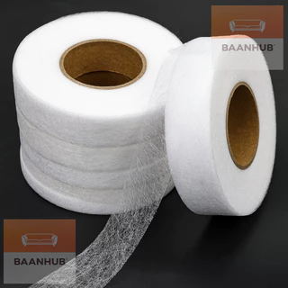 ✅กาวสองหน้าสำหรับติดผ้า เทปกาวติดผ้า กาวติดชายกางเกง แบบรีด ไม่ต้องเย็บ แถบเสื้อผ้า 70 หลา/ม้วน