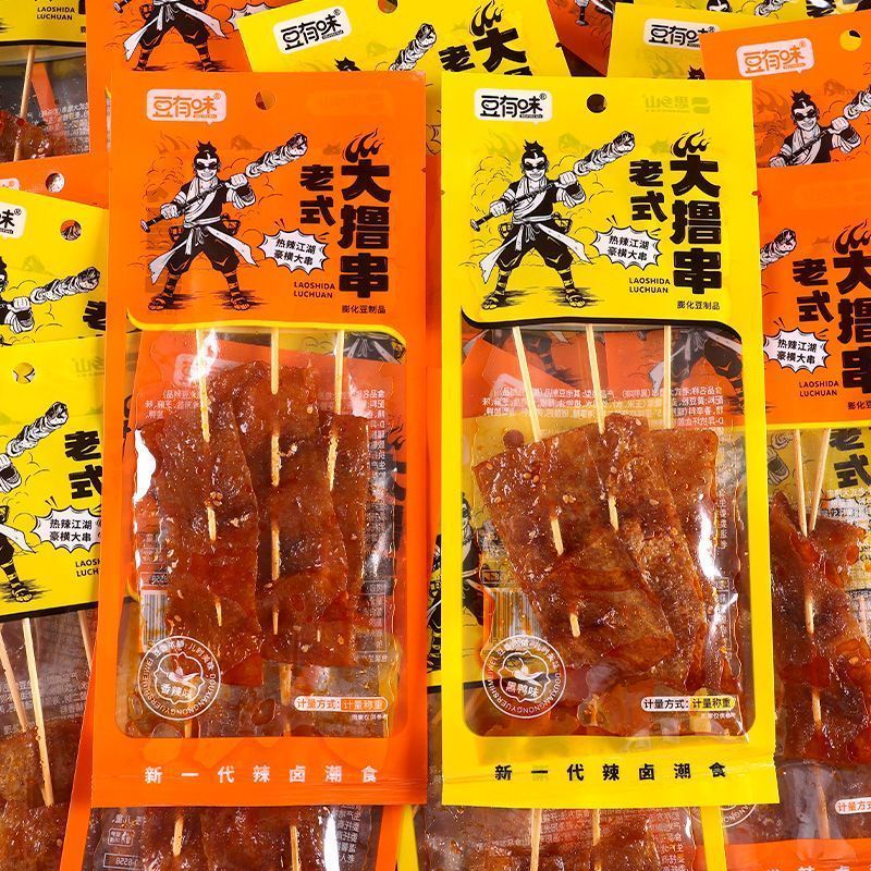 Sixliangshan Old-fashioned Big Spice Skewers Sweet Spice Strips 8090 ของว่างในวัยเด็ก Bean Skewers S