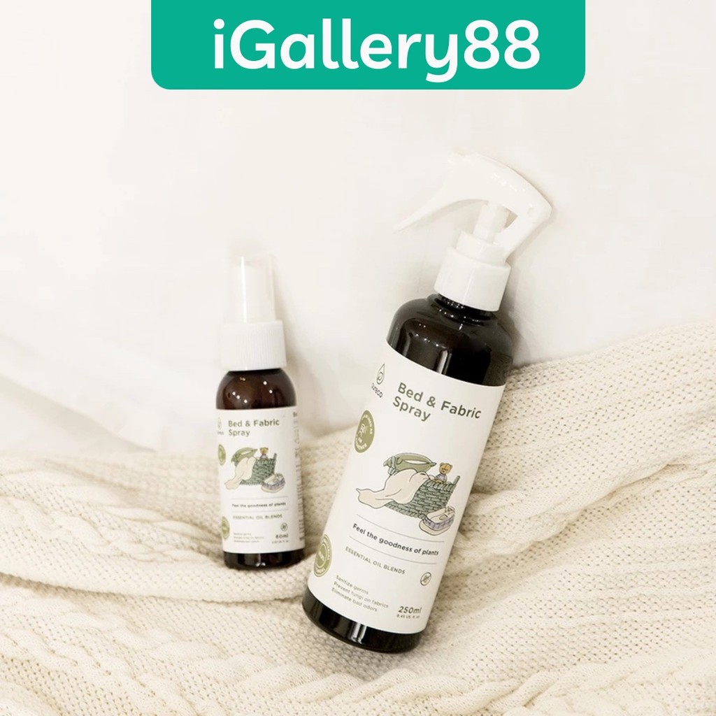 Pureco Bed & Fabric Spray 60 ml & 250 ml - สเปรย์ป้องกันไรป้องกันแบคทีเรีย ต้านเชื้อรา ที่นอนเกรดอาห