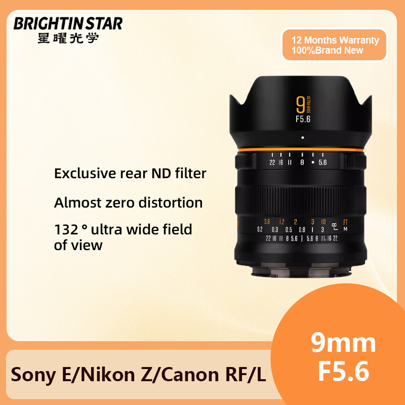 Brightin Star 9 มม.F5.6 MF Full Frame Manual Focus เลนส์มุมกว้างพิเศษสําหรับ Leica L Sigma L Canon R